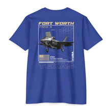 Load image into Gallery viewer, Fort Worth F-35 Unisex CVC Jersey T-Shirt - Military Aviation Graphic Tee
